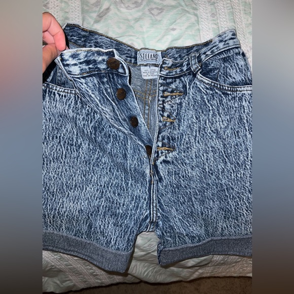 Vintage Stefano Worldwide Acid Wash High Rise Jean Shorts Women’s Size 4. - Picture 4 of 7